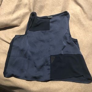 Top Shop open fly back navy top